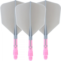 Cuesoul integrierte Dart Flights AK7, Standard S, grau pink