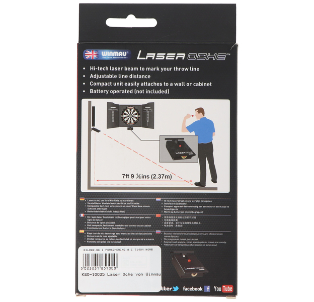 Laser Oche von Winmau HighTech Laser inklusive 2 Panasonic Alkaline Batterien, 7 image