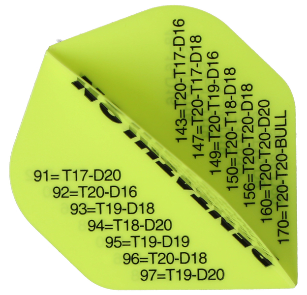 Pentathlon Dartflight Scorer-Neongelb, 3 Stück, 2 image