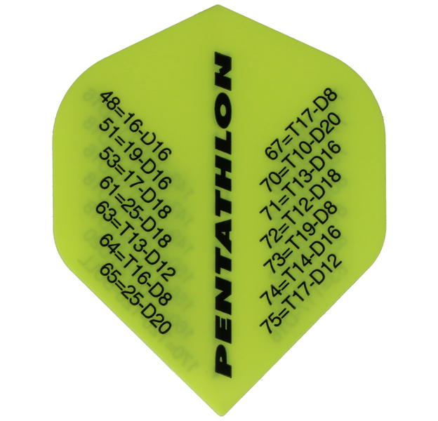 Pentathlon Dartflight Scorer-Neongelb, 3 Stück, 7 image