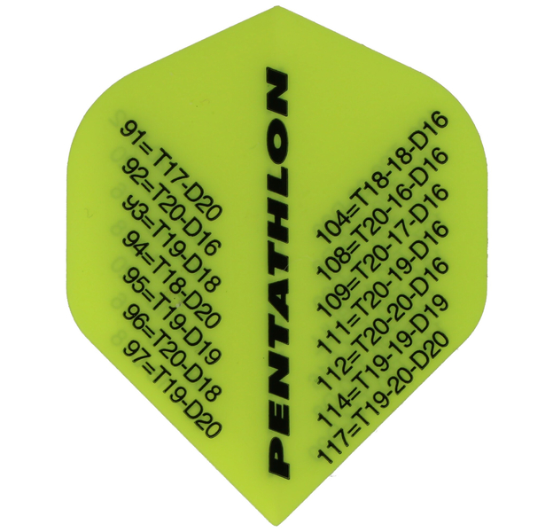 Pentathlon Dartflight Scorer-Neongelb, 3 Stück, 6 image