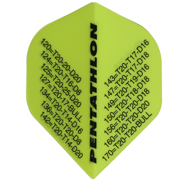 Pentathlon Dartflight Scorer-Neongelb, 3 Stück, 4 image