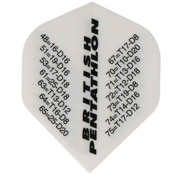 Pentathlon Dartflight Scorer-Weiß, 3 Stück, 5 image
