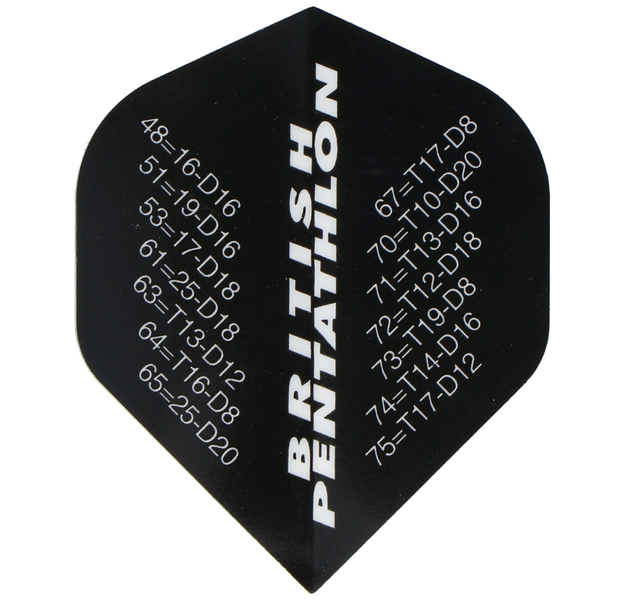 Pentathlon Dartflight Scorer-Schwarz, 3 Stück, 6 image