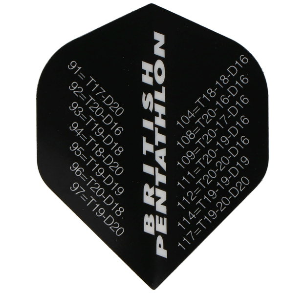 Pentathlon Dartflight Scorer-Schwarz, 3 Stück, 5 image