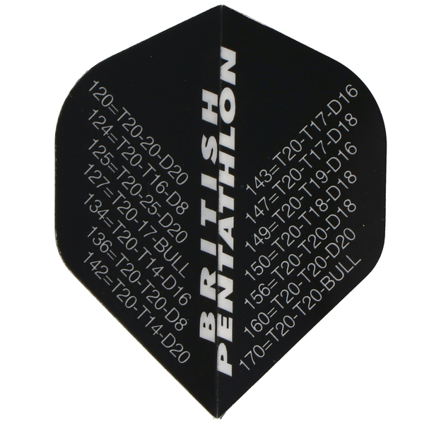 Pentathlon Dartflight Scorer-Schwarz, 3 Stück, 4 image