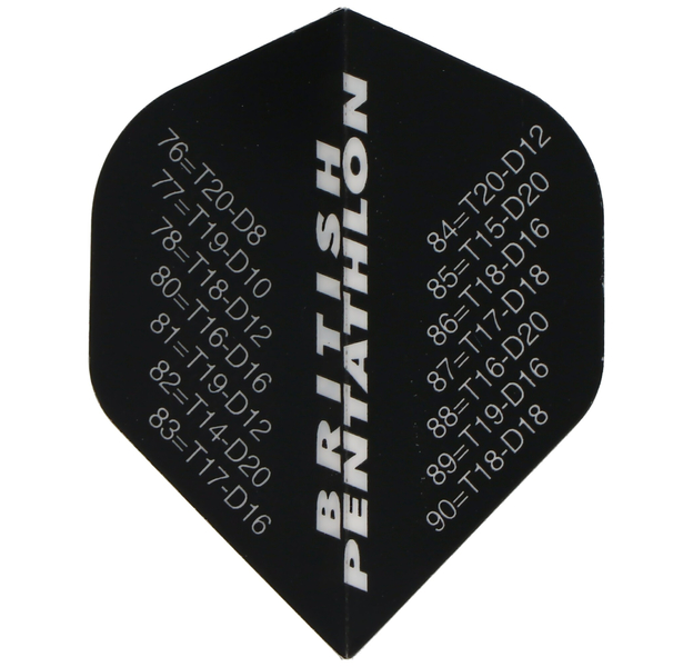 Pentathlon Dartflight Scorer-Schwarz, 3 Stück, 3 image