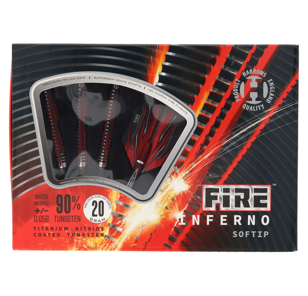 Harrows Fire Inferno Softdart, 90% Tungsten, 20g, 5 image
