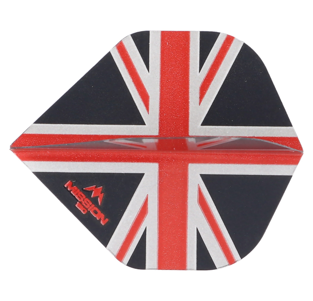Mission Alliance Union Jack Flights, 150 Micron, No2, 3 Stück, schwarz&rot, 3 image