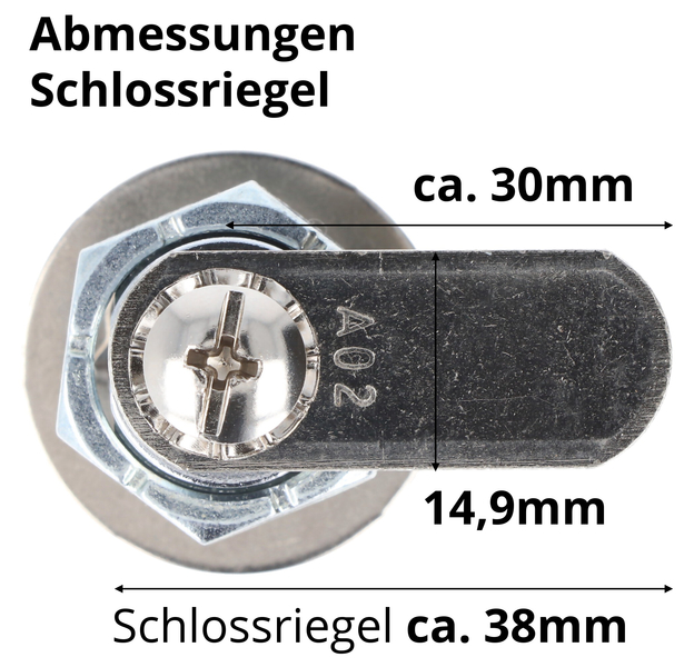 Zylinderschloss für Dartautomat, 28,9 x 17mm, 21,8mm, 7 image