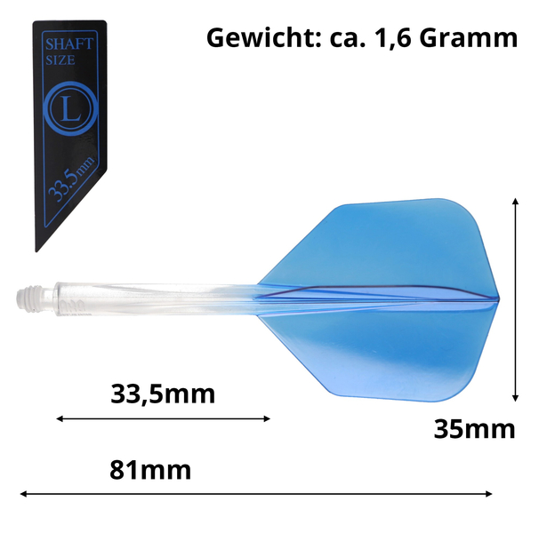 Condor AXE, Blau Transparent, Gr. L, Small, 33,5mm, 6 image
