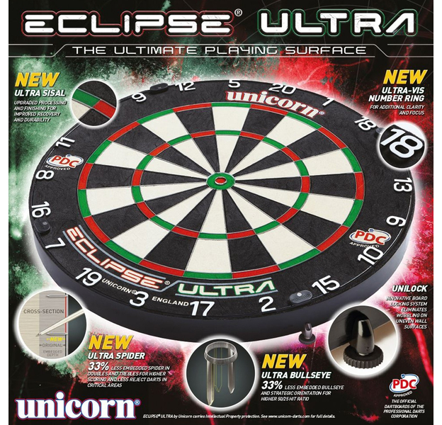 Unicorn Eclipse Ultra Dartboard mit UniLock PDC Ultra, 10 image