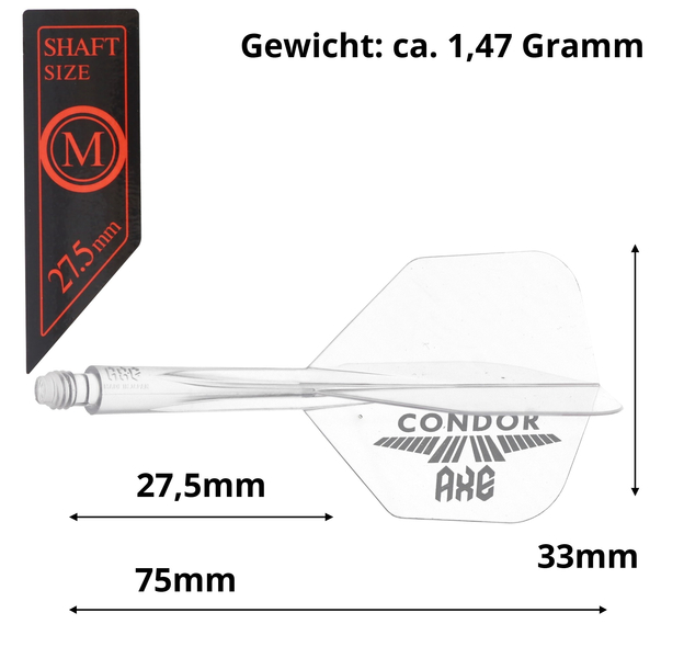 Condor AXE, transparent, Gr. M, small, 27,5mm, 5 image