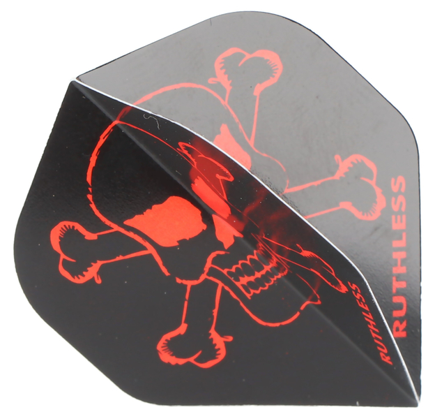 Dartflight Totenkopf schwarz rot, 3 Stück, 2 image