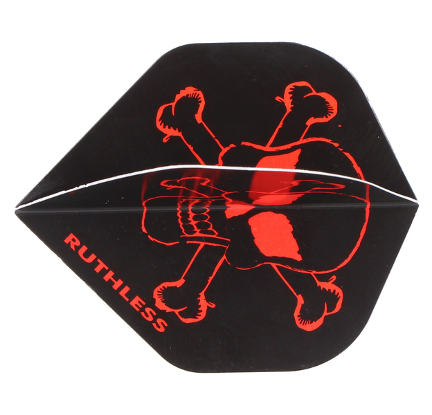 Dartflight Totenkopf schwarz rot, 3 Stück, 3 image