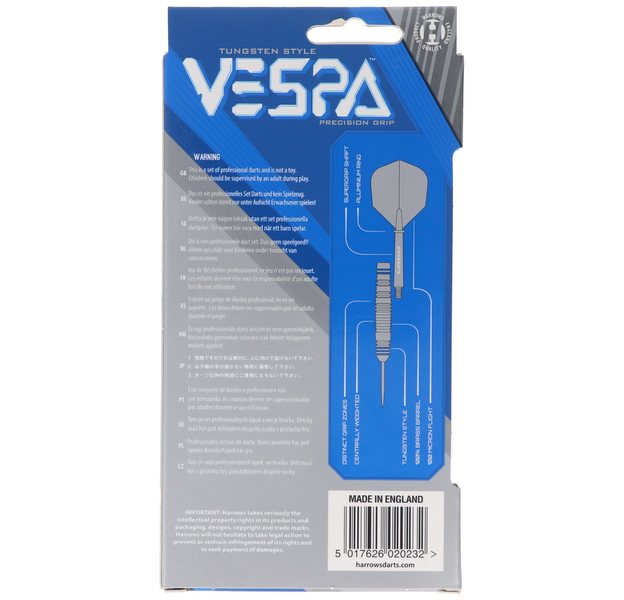 Vespa SteelDarts Silber Blau, 21 Gramm, 7 image