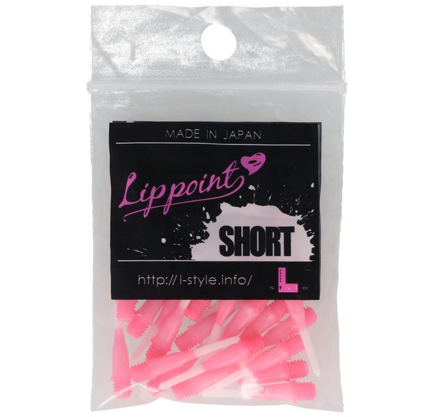 L-Style TwoTone Lippoint Softdartspitzen, short, 30 Stück, rosa-weiß, 5 image