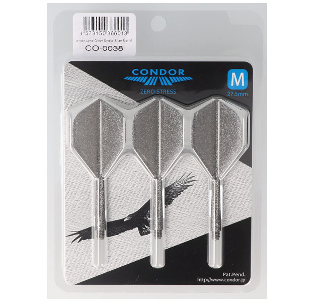 Condor Dartflight Zero Stress Glitter, Standard Gr. M, medium, Smoke Silver, 27,5mm, 7 image