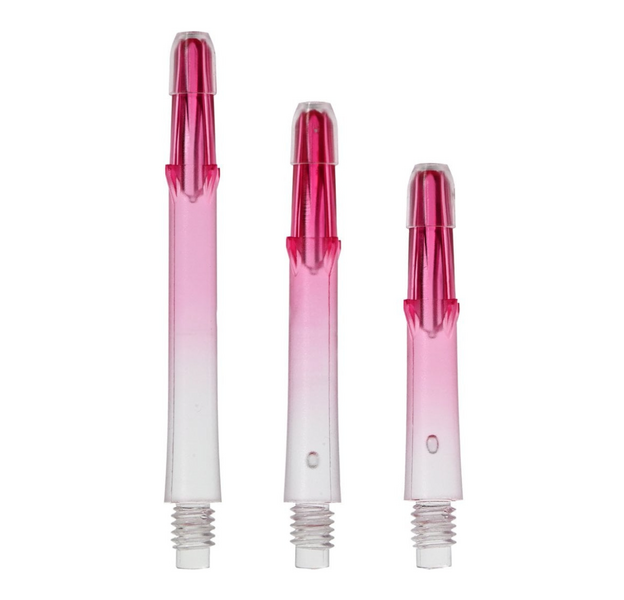 L-Style Locked Straight TwoTone Shafts - Transparent / Pink, Shaft Länge (mm): 32