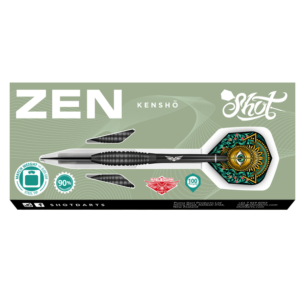 Shot Zen Kensho 90% Tungsten Steeldarts, Gewicht: 28, 4 image