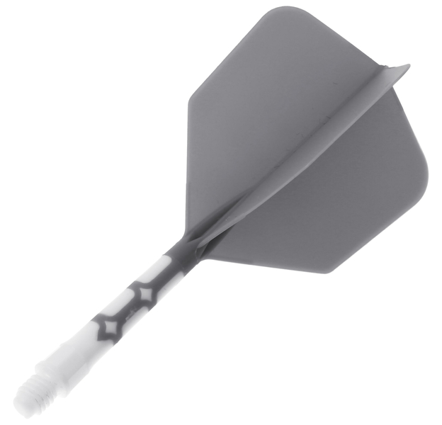 Cuesoul integrierte Dart Flights AK7, Standard M, grau weiß, 2 image