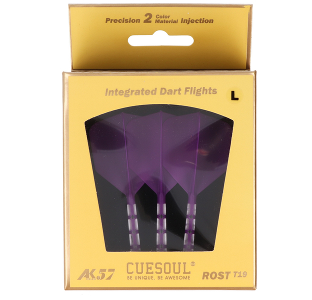 Cuesoul integrierte Dart Flights AK7, Standard L, lila transparent, 8 image