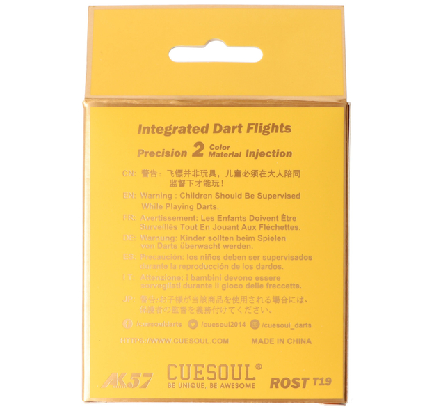 Cuesoul integrierte Dart Flights AK7, Standard M, gelb weiß, 7 image
