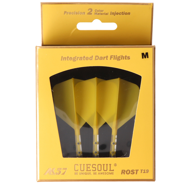 Cuesoul integrierte Dart Flights AK7, Standard M, gelb transparent, 6 image