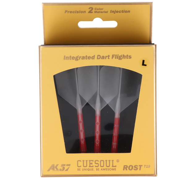 Cuesoul integrierte Dart Flights AK7, Standard L, transparent rot, 10 image