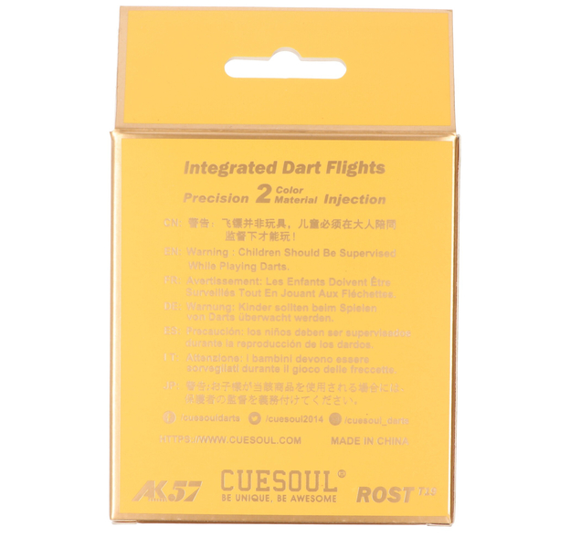 Cuesoul integrierte Dart Flights AK7, Standard M, transparent gelb, 9 image