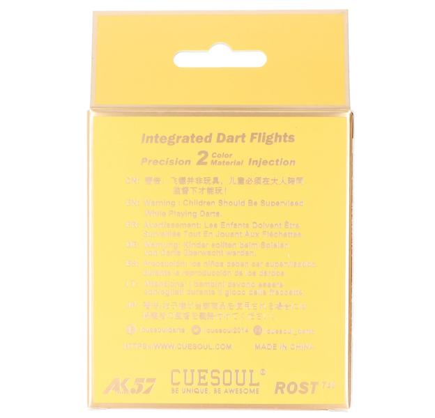 Cuesoul integrierte Dart Flights AK7, Standard M, grau gelb, 9 image