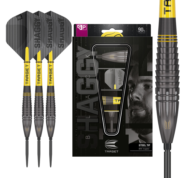 Target Scott Williams Black 90% Tungsten Swiss Point Steeldarts, Gewicht: 23