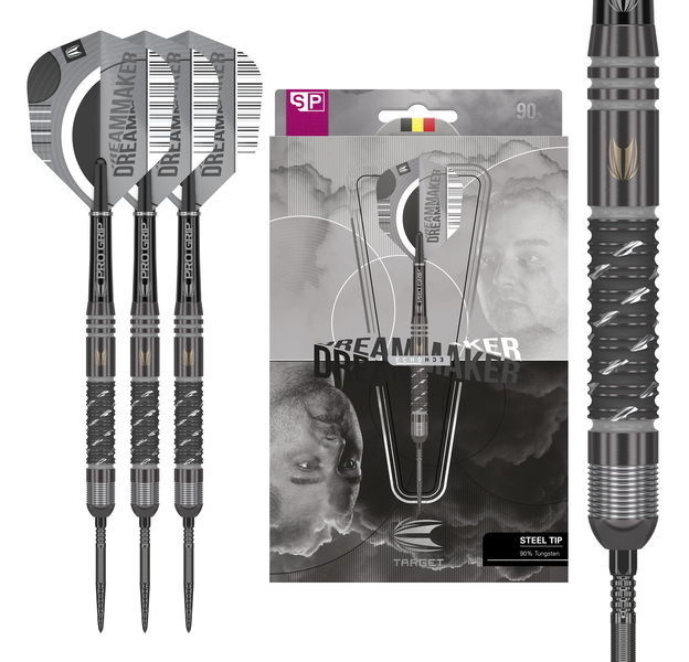 Target Dimitri van den Bergh x Echo 90% Tungsten Swiss Point Steeldarts, Gewicht: 22