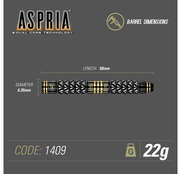 Winmau Aspria Onyx Coating Steeldarts, Gewicht: 24, 3 image