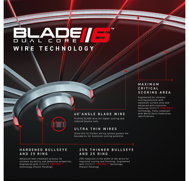 Winmau Blade 6 Dual Core Steeldartboard, 4 image