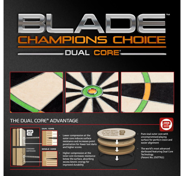 WINMAU Dartboard Blade Champions Choice - Dual Core, 6 image