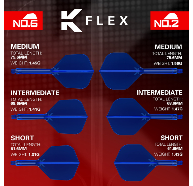 Target K-Flex Flight / Shaft System NO2 - Blau, Farbe: Blau, Shaft Länge: Short, 2 image