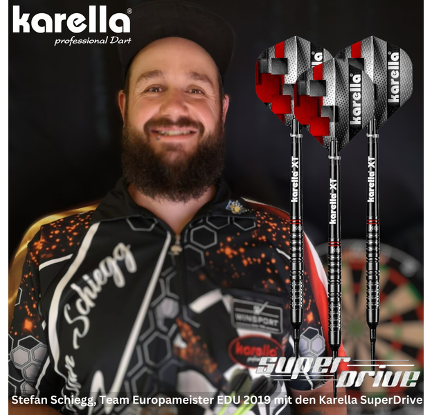 Karella Steeldarts "SuperDrive", schwarz, 90% Tungsten, Gewicht: 22, 6 image