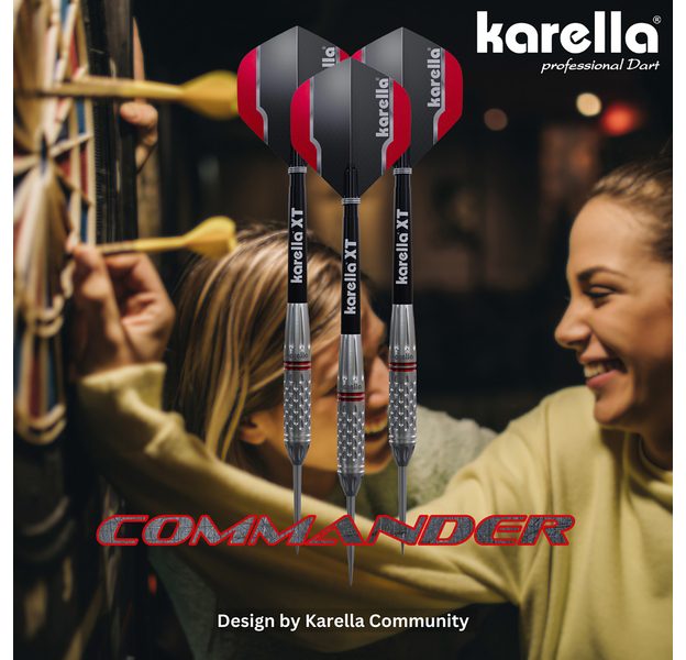 Karella Steeldarts Commander, silber, 90% Tungsten, Gewicht: 21, 6 image
