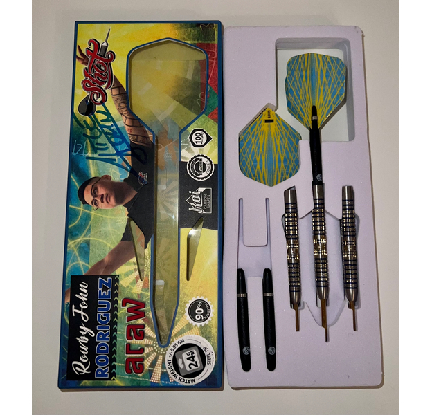 Signierte Rowby John Rodriguez araw Darts 24g, 2 image