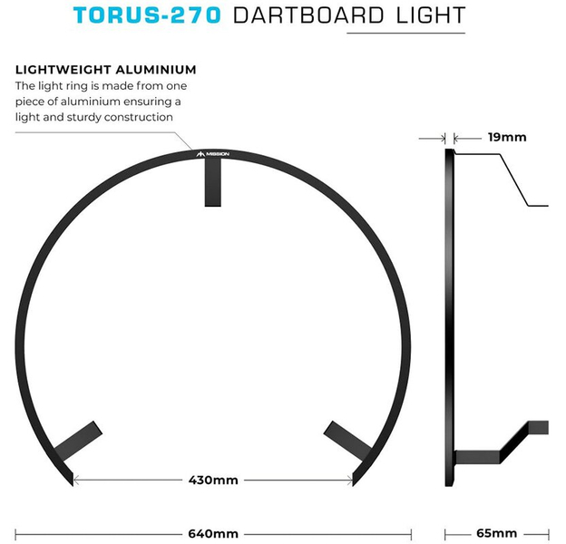 Mission Torus 270 LED Dartboard Beleuchtung, 5 image