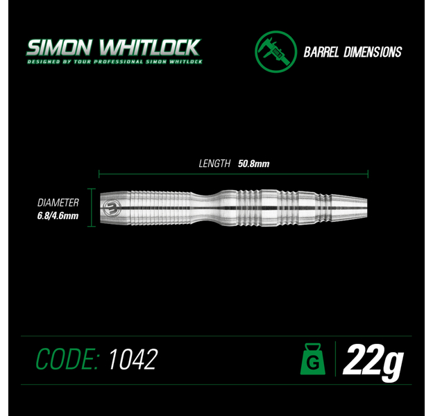 Winmau "Simon Whitlock Silver 90%" Steeldarts, Gewicht: 22, 5 image