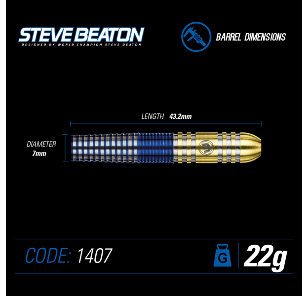 Winmau "Steve Beaton 90%" Steeldarts, Gewicht: 22, 4 image