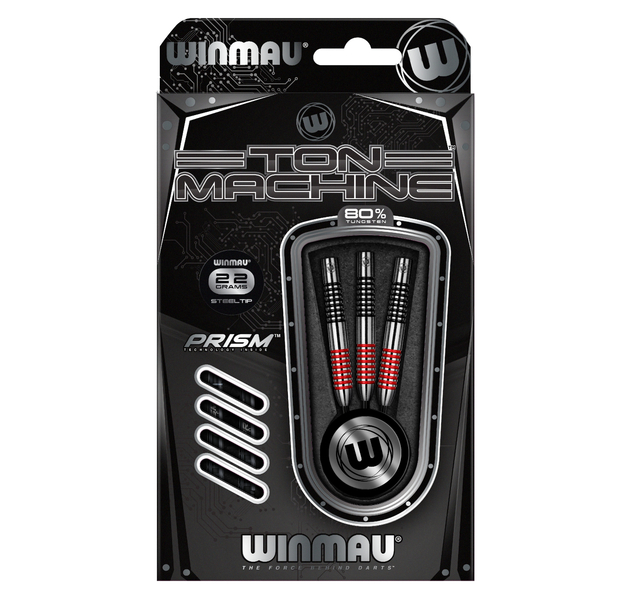 Winmau "Ton Maschine" red/black Steeldarts, Gewicht: 24, 3 image