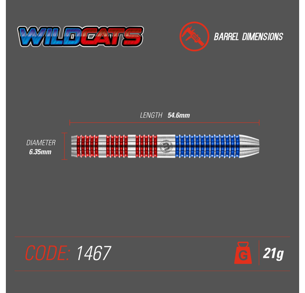 Winmau "Wildcats" Steeldarts, Gewicht: 23, 4 image
