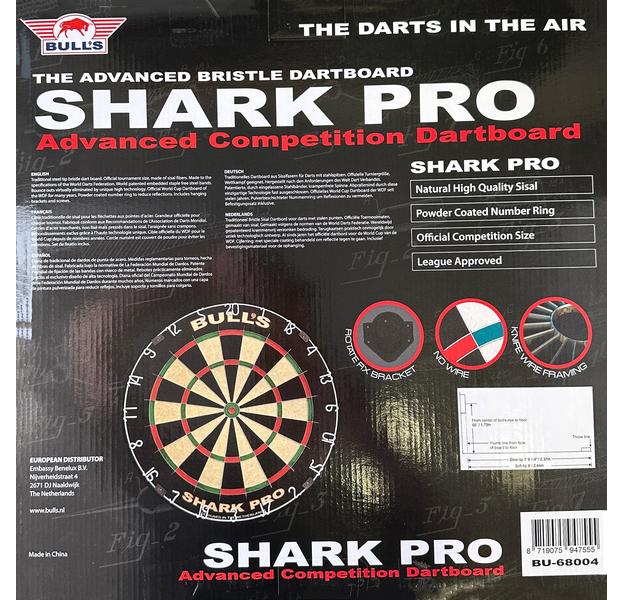 Professionelles Sisal Dartbaord Shark Pro, 6 image