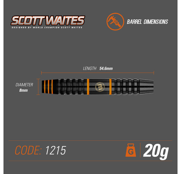 Winmau Scott Waites Steel-/Softdart Conversion-Set 20 g, 3 image