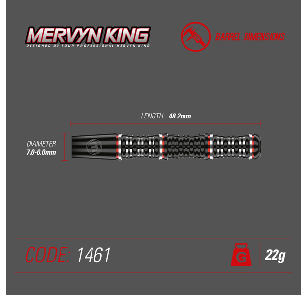 Winmau Mervyn King Special Edition Steeldarts 90%, Gewicht: 24, 4 image