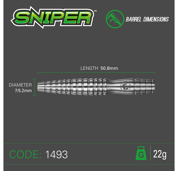 Winmau "Sniper Typ B" Steeldarts 90%, 4 image