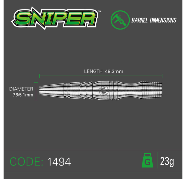 Winmau "Sniper Typ A" Steeldarts 90%, 4 image
